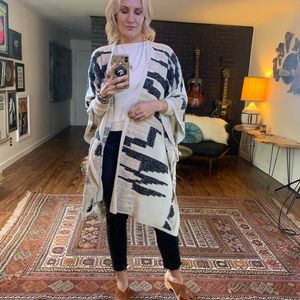 Oversized blanket shawl poncho southwest inspired